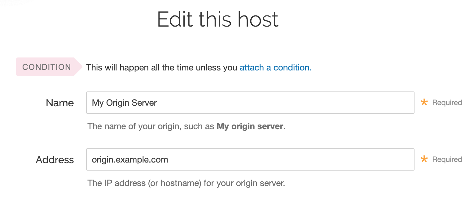 Edit this host ページ
